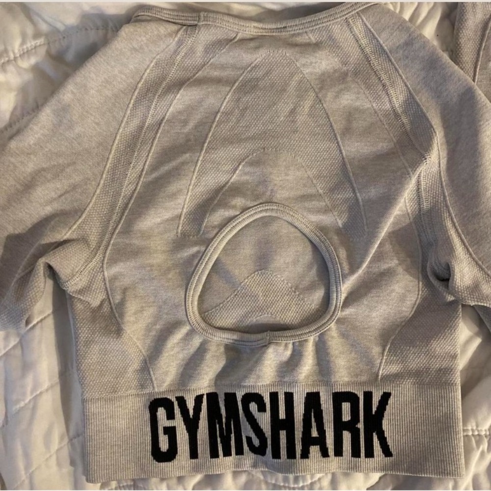 Gymshark Gray Cropped Sweatshirt